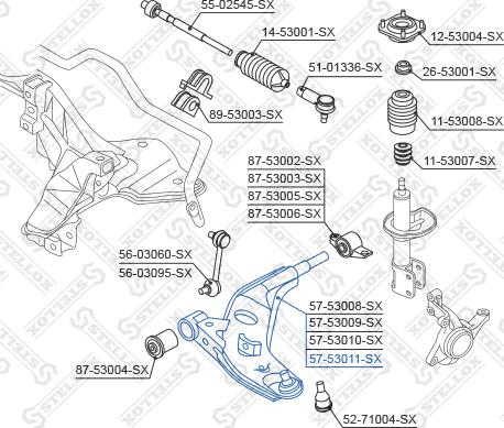 Stellox 57-53011-SX - Track Control Arm autospares.lv