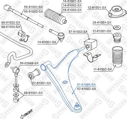 Stellox 57-61001-SX - Track Control Arm autospares.lv