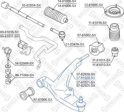 Stellox 57-61020-SX - Track Control Arm autospares.lv