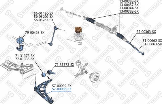 Stellox 57-00958-SX - Track Control Arm autospares.lv