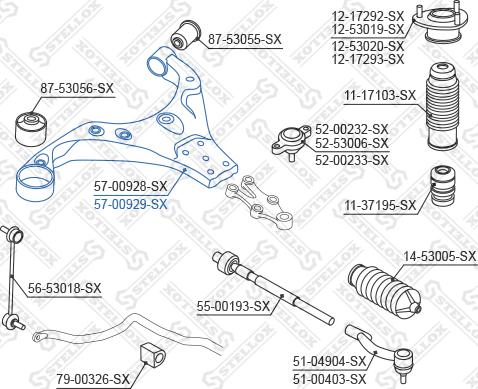 Stellox 57-00929-SX - Track Control Arm autospares.lv