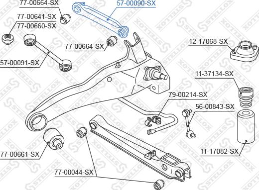 Stellox 57-00090-SX - Rod / Strut, wheel suspension autospares.lv