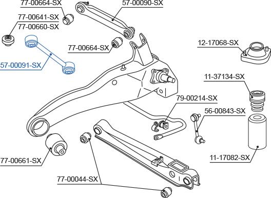 Stellox 57-00091-SX - Rod / Strut, wheel suspension autospares.lv