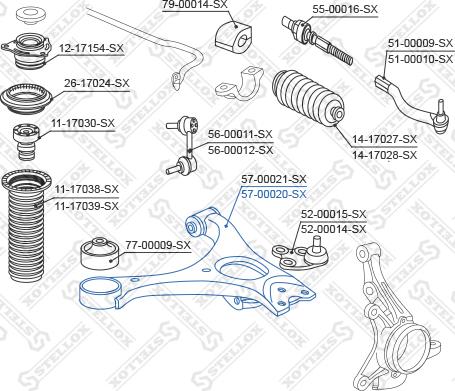 Stellox 57-00020-SX - Track Control Arm autospares.lv