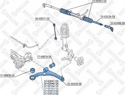 Stellox 57-00163-SX - Track Control Arm autospares.lv