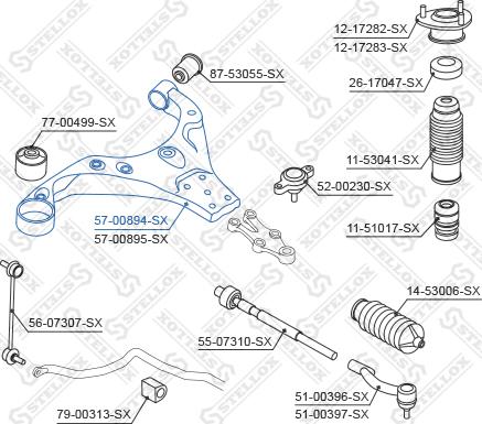 Stellox 57-00894-SX - Track Control Arm autospares.lv