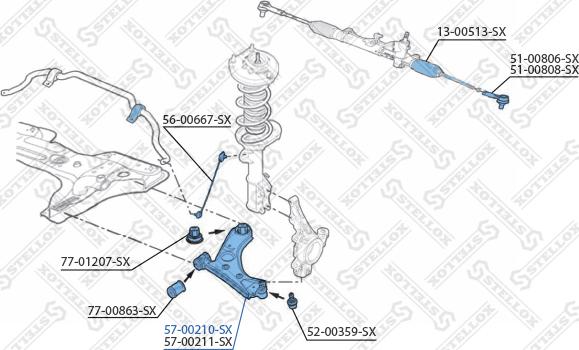 Stellox 57-00210-SX - Track Control Arm autospares.lv