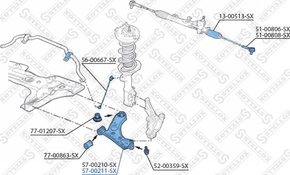 Stellox 57-00211-SX - Track Control Arm autospares.lv