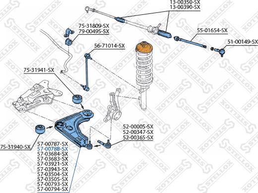 Stellox 57-00788-SX - Track Control Arm autospares.lv