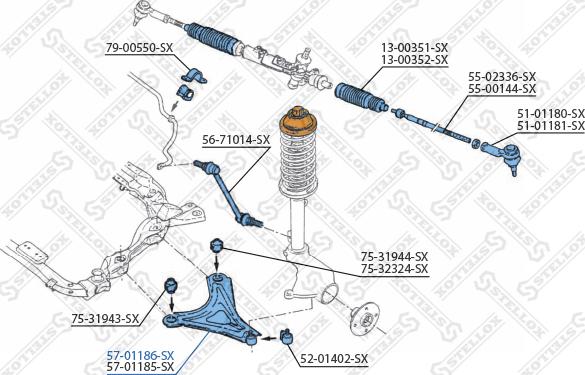 Stellox 57-01186-SX - Track Control Arm autospares.lv