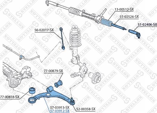 Stellox 57-03912-SX - Track Control Arm autospares.lv