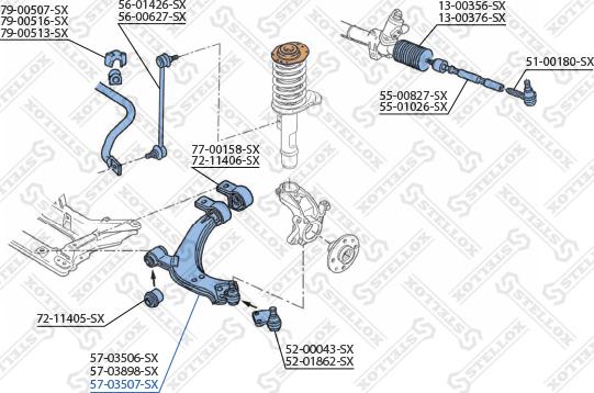 Stellox 57-03507-SX - Track Control Arm autospares.lv