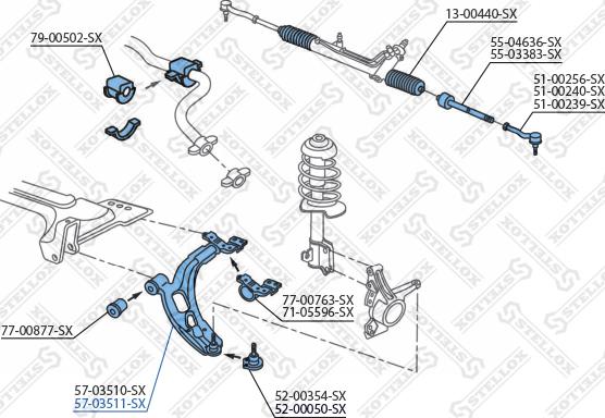 Stellox 57-03511-SX - Track Control Arm autospares.lv