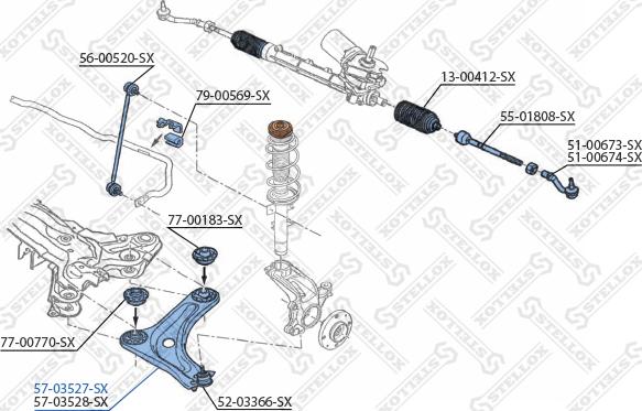 Stellox 57-03527-SX - Track Control Arm autospares.lv