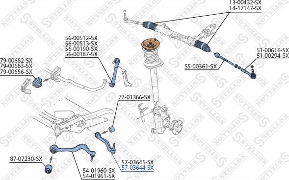 Stellox 57-03644-SX - Track Control Arm autospares.lv