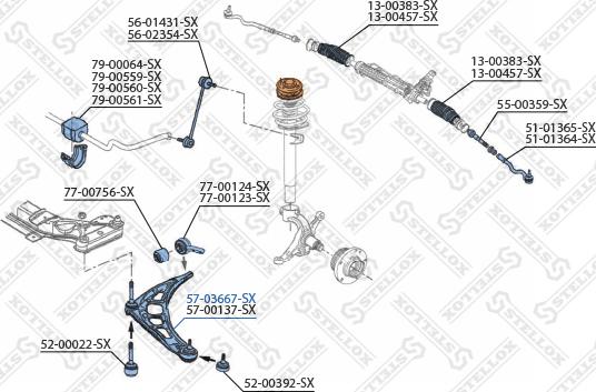 Stellox 57-03667-SX - Track Control Arm autospares.lv