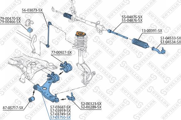 Stellox 57-03750-SX - Track Control Arm autospares.lv