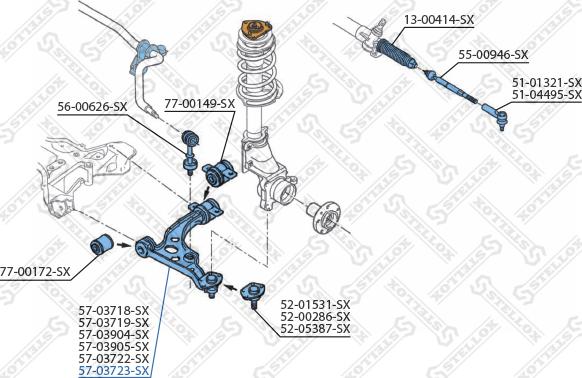 Stellox 57-03723-SX - Track Control Arm autospares.lv