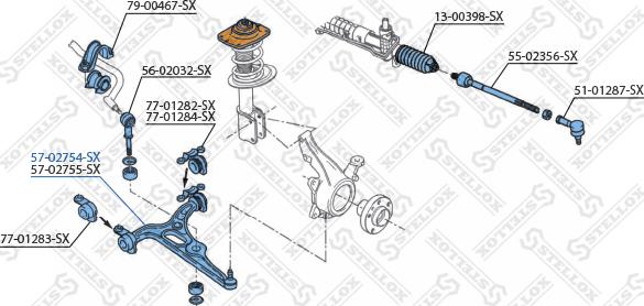 Stellox 57-02754-SX - Track Control Arm autospares.lv