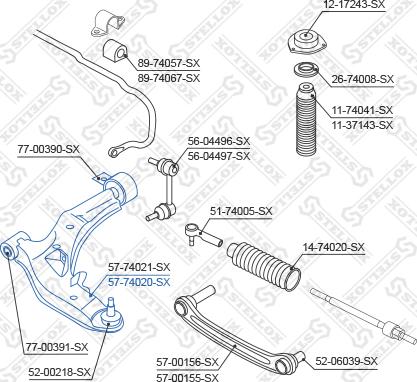 Stellox 57-74020-SX - Track Control Arm autospares.lv