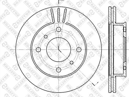 Stellox 6020-2230V-SX - Brake Disc autospares.lv