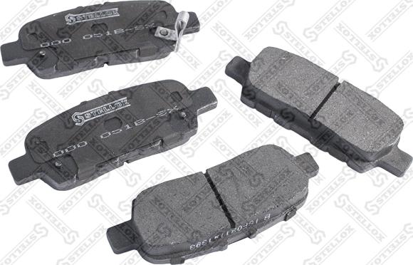 Stellox 000 051B-SX - Brake Pad Set, disc brake autospares.lv