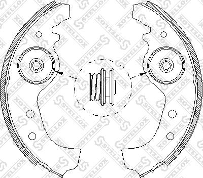 Stellox 026 101-SX - Brake Shoe Set autospares.lv