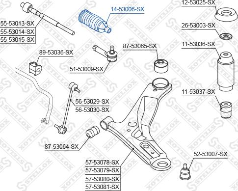 Stellox 14-53006-SX - Bellow, steering autospares.lv