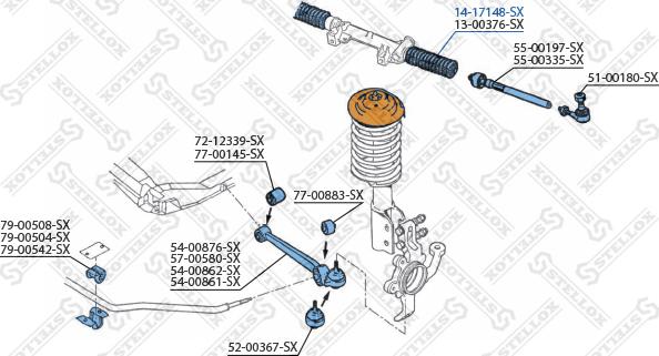 Stellox 14-17148-SX - Bellow, steering autospares.lv