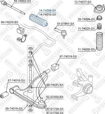 Stellox 14-74009-SX - Bellow, steering autospares.lv