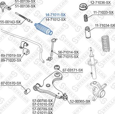 Stellox 14-71011-SX - Bellow, steering autospares.lv