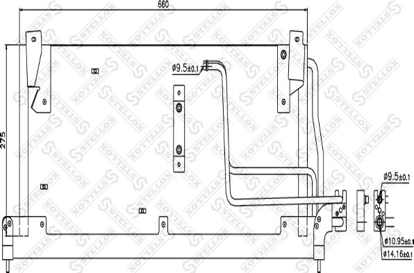 Stellox 10-45487-SX - Condenser, air conditioning autospares.lv