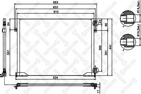 Stellox 10-45479-SX - Condenser, air conditioning autospares.lv