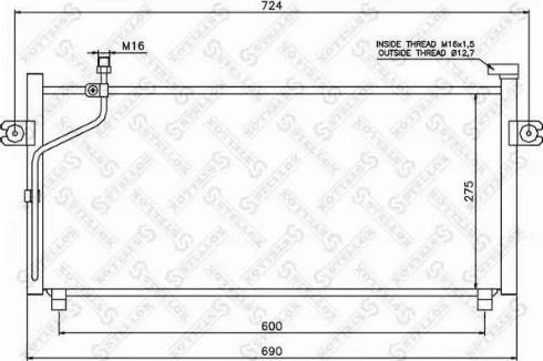 Stellox 10-45475-SX - Condenser, air conditioning autospares.lv