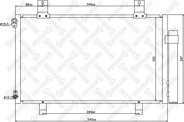 Stellox 10-45567-SX - Condenser, air conditioning autospares.lv