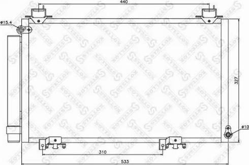 Stellox 10-45538-SX - Condenser, air conditioning autospares.lv