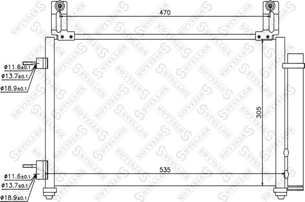 Stellox 10-45611-SX - Condenser, air conditioning autospares.lv