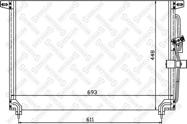 Stellox 10-45048-SX - Condenser, air conditioning autospares.lv