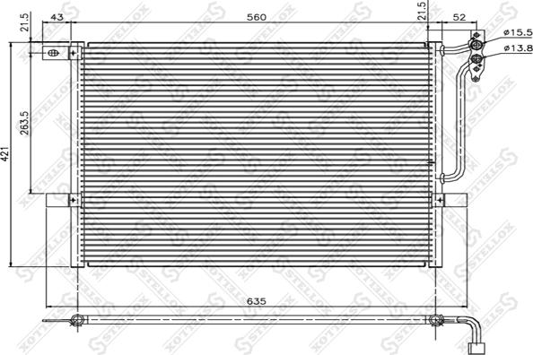 Stellox 10-45052-SX - Condenser, air conditioning autospares.lv