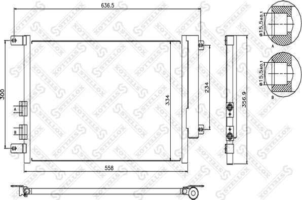 Stellox 10-45069-SX - Condenser, air conditioning autospares.lv