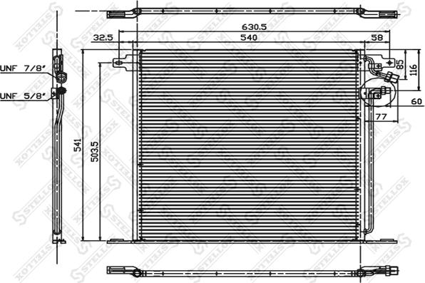 Stellox 10-45068-SX - Condenser, air conditioning autospares.lv