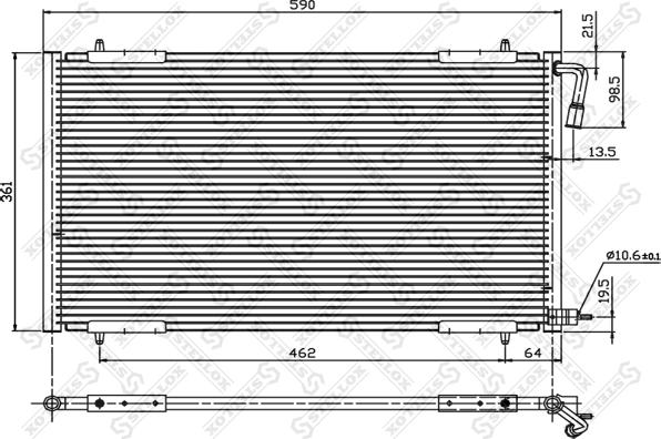 Stellox 10-45002-SX - Condenser, air conditioning autospares.lv