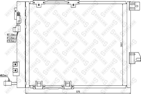 Stellox 10-45015-SX - Condenser, air conditioning autospares.lv