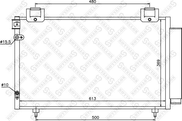 Stellox 10-45038-SX - Condenser, air conditioning autospares.lv