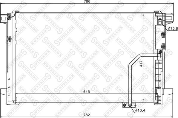 Stellox 10-45190-SX - Condenser, air conditioning autospares.lv