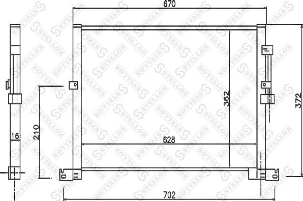 Stellox 10-45110-SX - Condenser, air conditioning autospares.lv