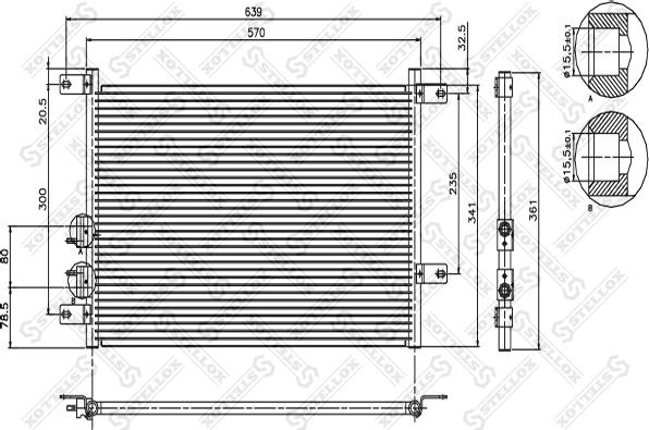 Stellox 10-45390-SX - Condenser, air conditioning autospares.lv