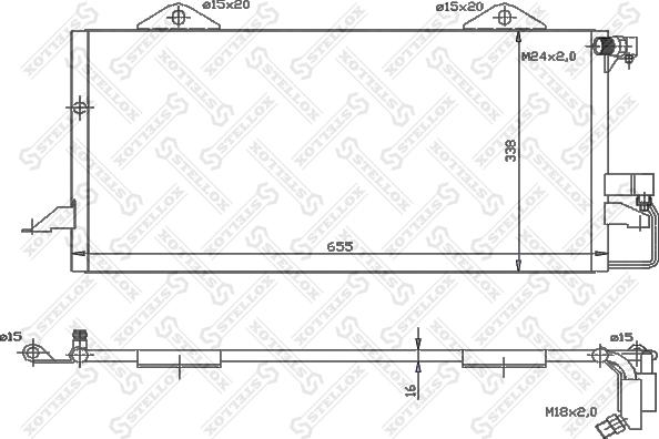 Stellox 10-45300-SX - Condenser, air conditioning autospares.lv