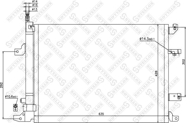 Stellox 10-45214-SX - Condenser, air conditioning autospares.lv