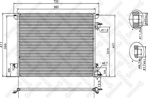 Stellox 10-45210-SX - Condenser, air conditioning autospares.lv